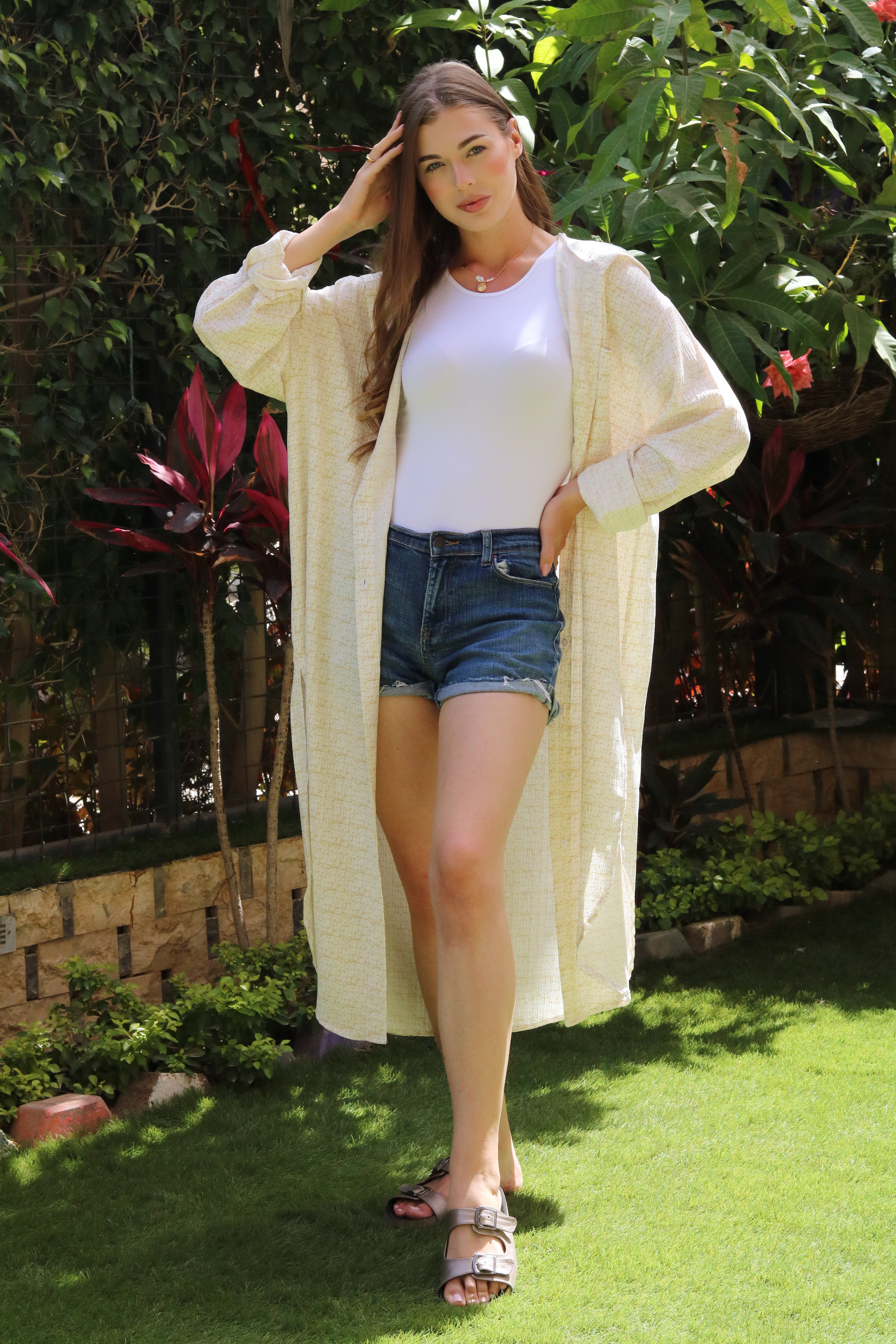 Sandy Breeze Hooded Shirt Dress